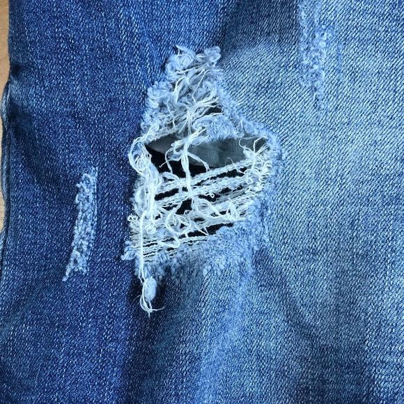 Legend Luxury Denim Design Size 27 Distressed “BAD GIRL” Medium Blue Was… - Picture 6 of 13